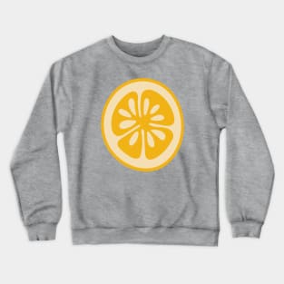 BIG LEMON Tropical Citrus Summer Fruit Slice - UnBlink Studio by Jackie Tahara Crewneck Sweatshirt